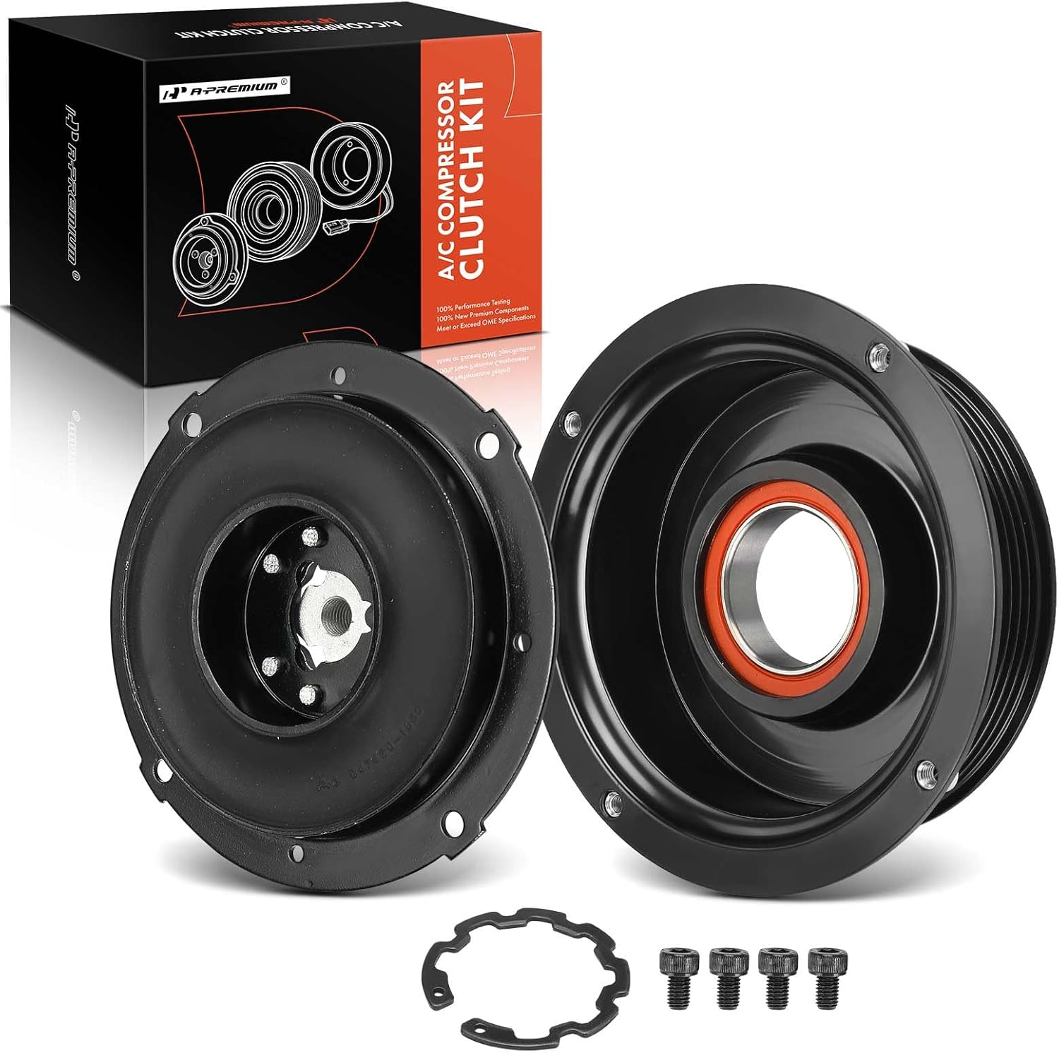 A-Premium Air Conditioner AC Compressor Clutch Kit Compatible with Toyota Camry 2007-2009, RAV4 2006-2008, 2.4L