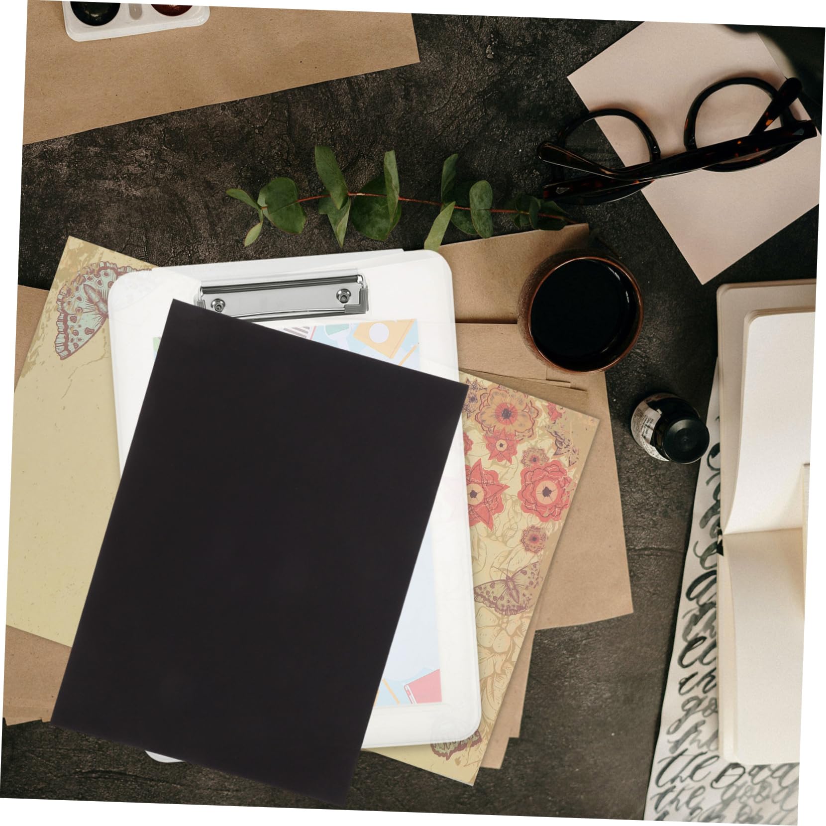 Operitacx Couvertures de Reliure A4 en Papier 100 Feuilles Couverture de Document Professionnel pour Bureau et Maison