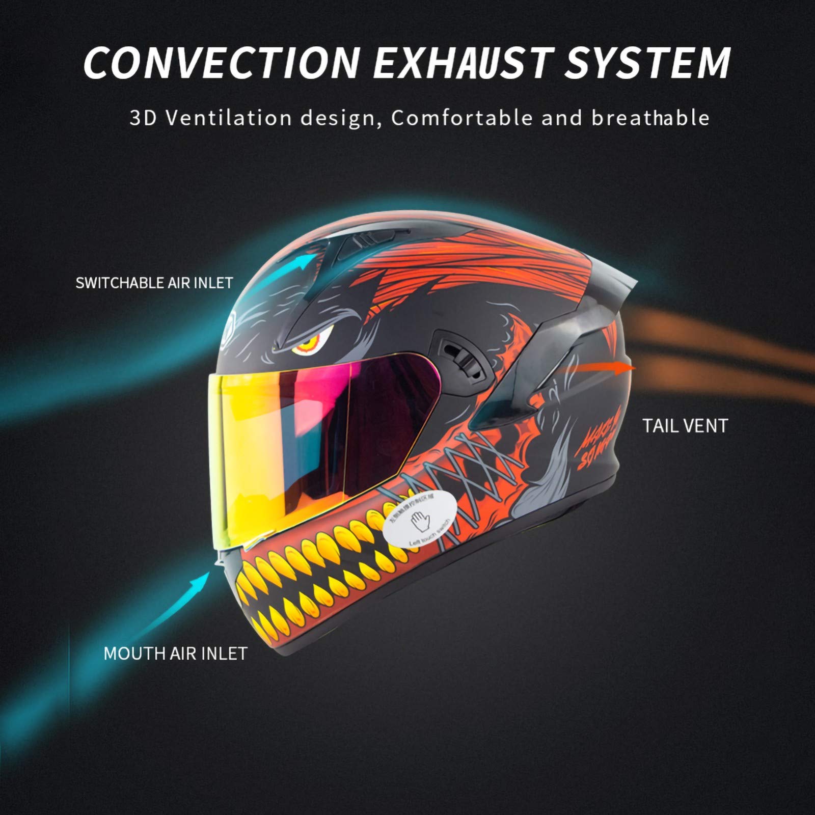 Cascos De Motocicleta Integrados Con Bluetooth Modular Abatible Hacia Arriba De Cara Completa Con Visores Dobles Cascos Para Montar Casco Bluetooth Integrado Con Tacto Inteligente D,XL