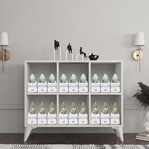 Miniatura 8 de Organizador transparente para zapatos, paquete de 20 ranuras ajustables para zapatos, organizador para armario, apiladores de zapatos transparentes,