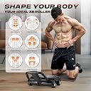 YOGIMOONI 2025 AB Roller Wheel - 4 wheel elbow support abdominal wheel automatic rebound abdominal fat burning weight loss core training equipment home/gym gallery image