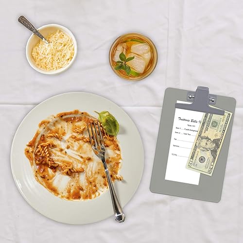 Miniatura 6 de Acrimet Portapapeles Memo tamaño A5 (9 1/4 "x 6 1/3") Clip de metal premium (plástico) (color humo) (paquete de 6)