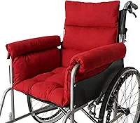 Almofadas para cadeira de rodas, acessórios de alívio da dor de pressão com capas de apoio de braço, suporta cóccix e costas, antiderrapante, serve para cadeira de rodas de 45 cm com braços