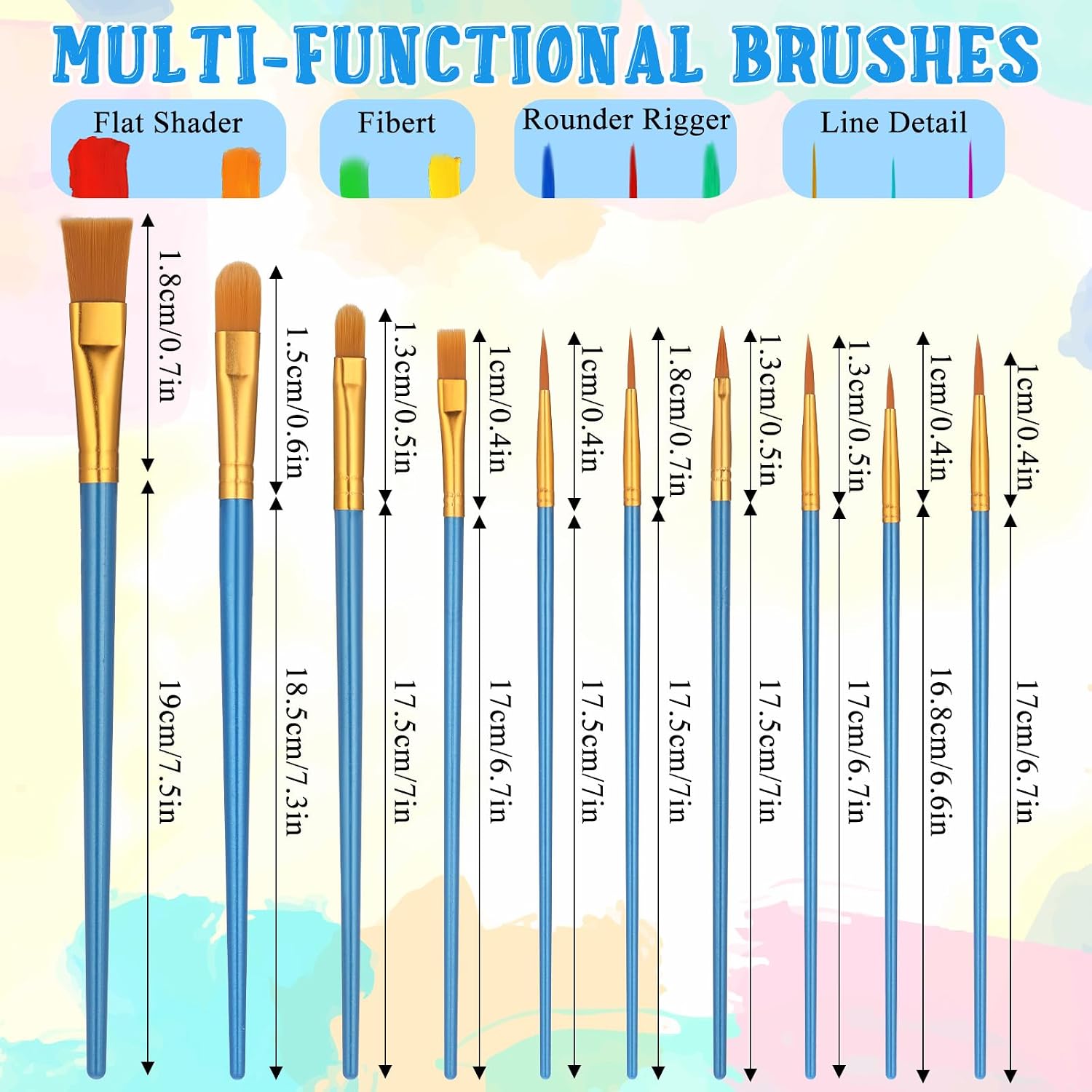 264 Pcs Paint Brushes and Palettes Set, 24Pack of 240 PCS Paint Brushes Bulk and 24 Painting Trays Nylon Brush Head Professional Artist Brush for All Purpose Oil Watercolor Painting