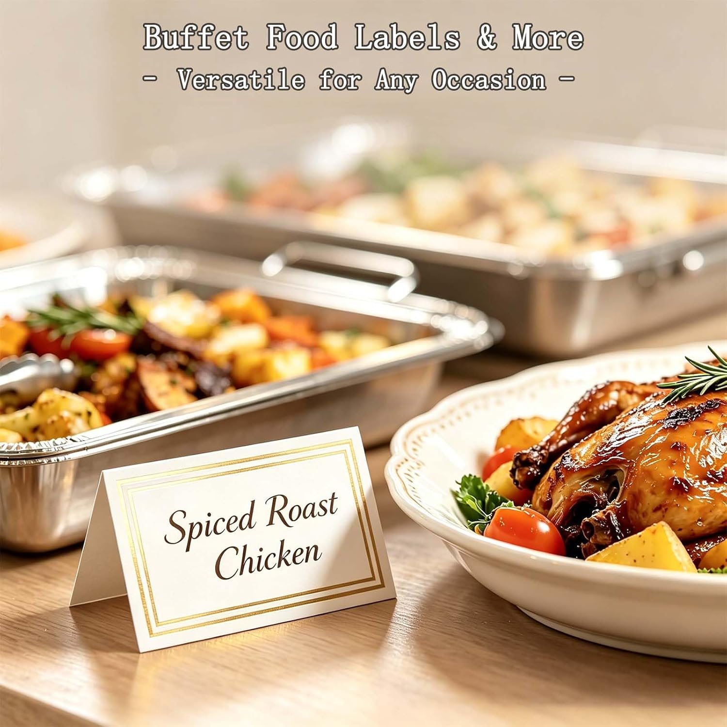 50Pcs Place Cards,2"x3.5"Tent Name Cards for Table Setting with Pen