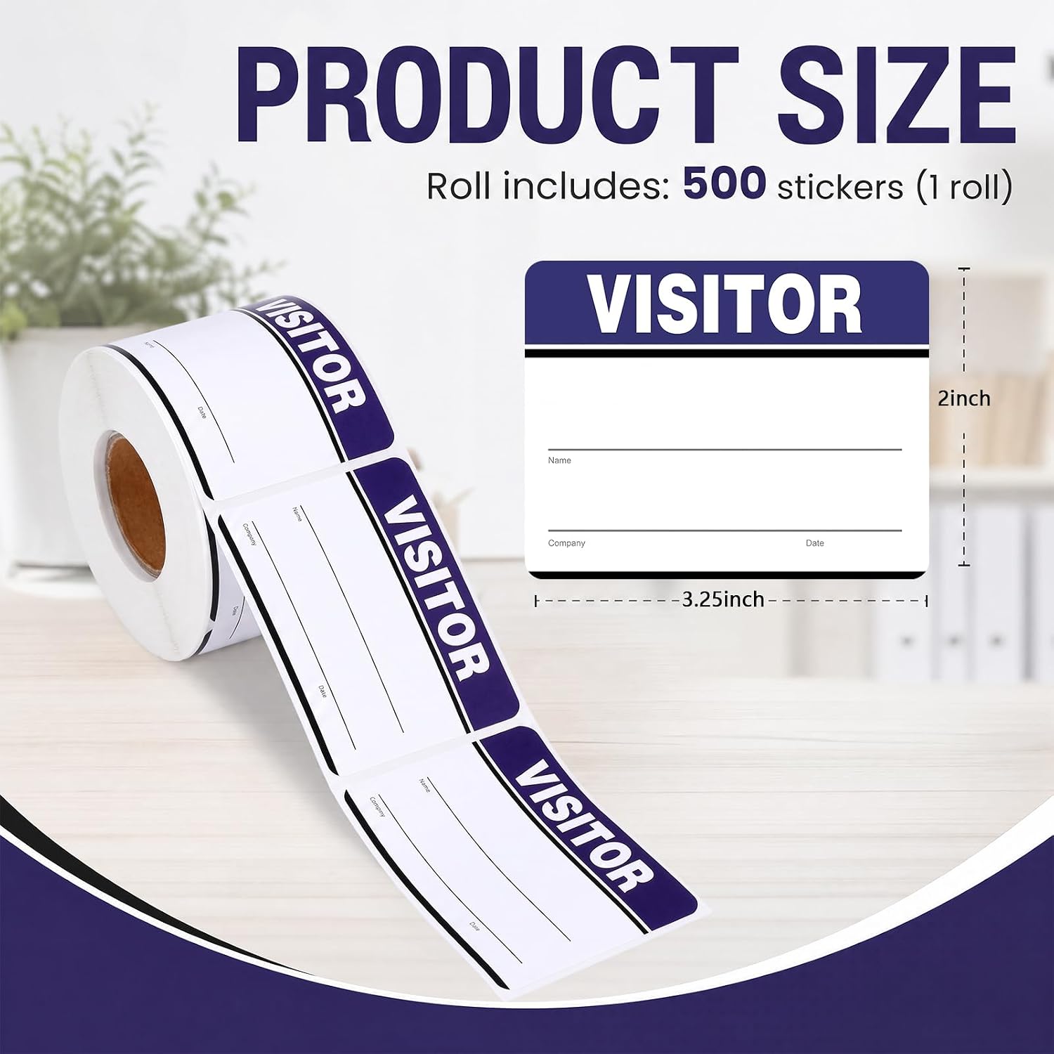 500 Pcs Visitor Name Badge Stickers Self-Adhesive Name Tag, Blue image 2