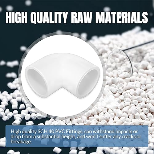 Miniatura 33 de Paquete de 12 accesorios de tubería de PVC de 3/4 pulgadas de 90 grados, conectores de tubería de PVC de grado recto de 2 vías para muebles, 2 vías