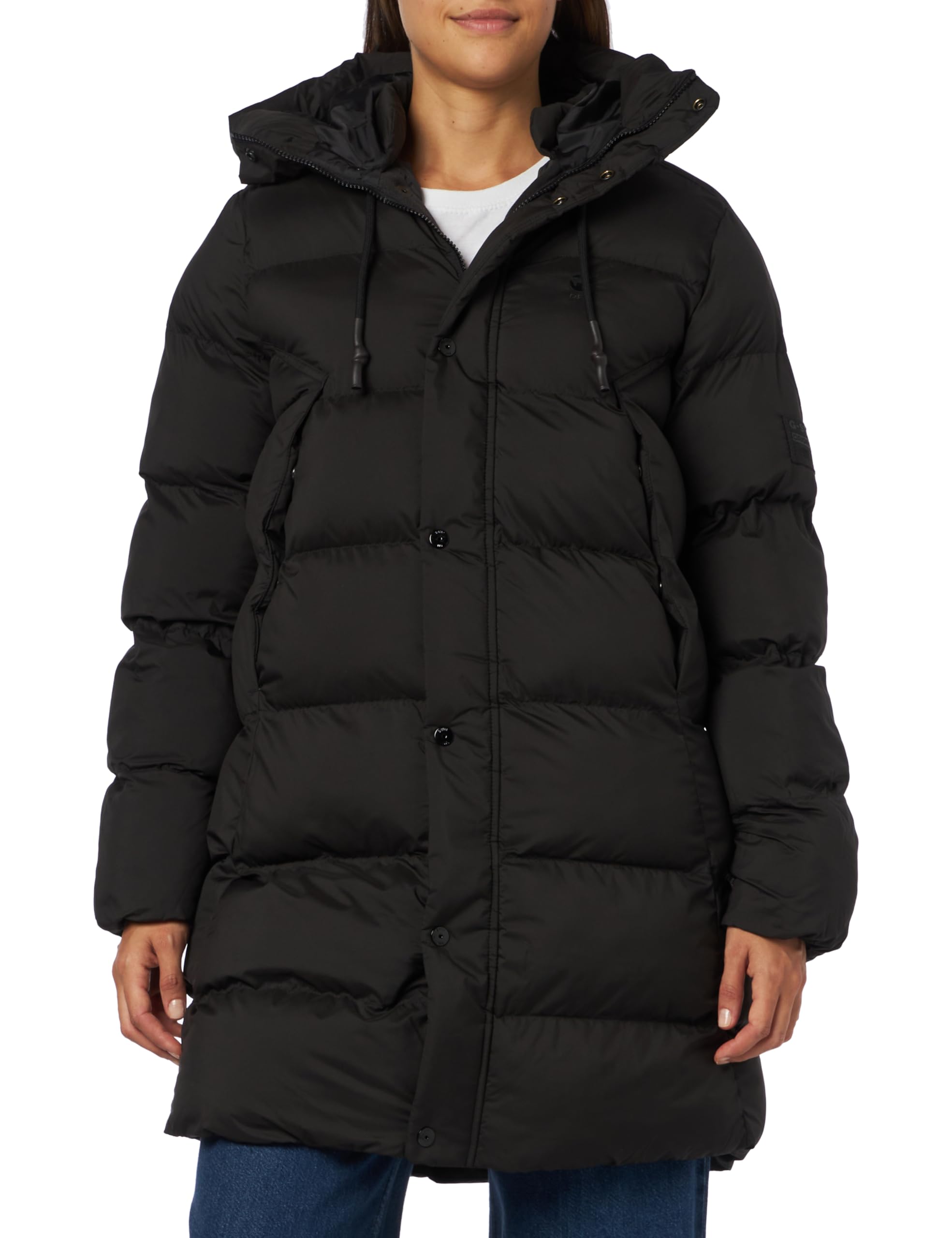G-STAR RAW Vodan Parka Dames Gevoerde Capuchon In Zwart (Maat XL)