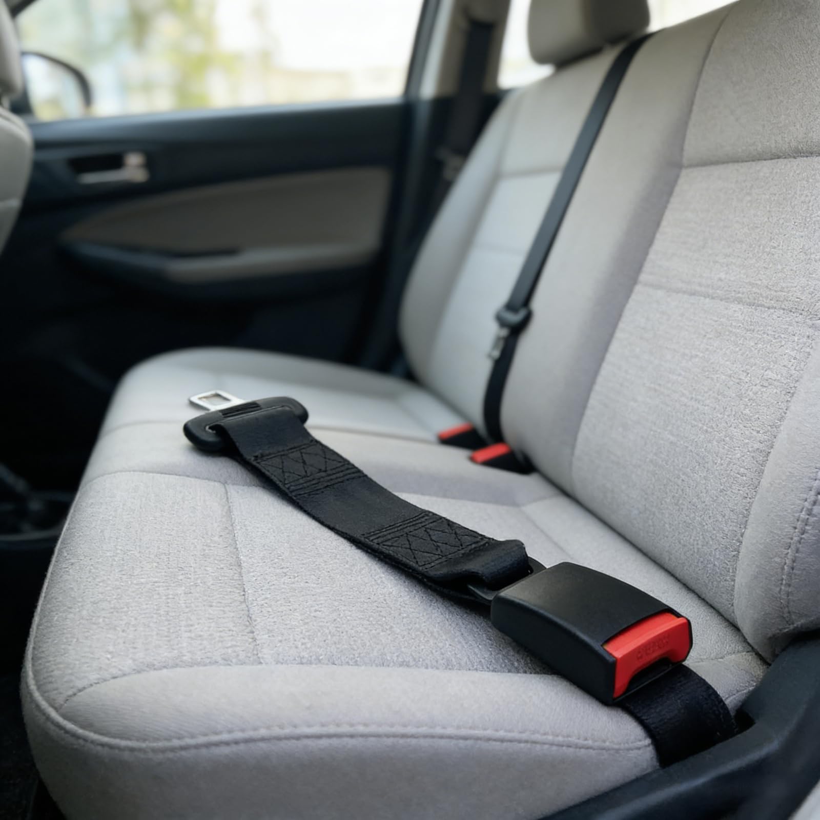 Car Safety Extender Seat Belt Extension Belt Buckle Seatbelt 36 cm, 14 inch Black ABS Material Lock and Padded Protective Cover（1 Pack） — view 7