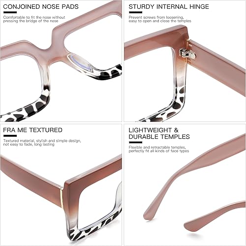 Miniatura 4 de Gafas de luz azul de gran tamaño para mujer, gafas de marco grande de moda, gafas sin receta