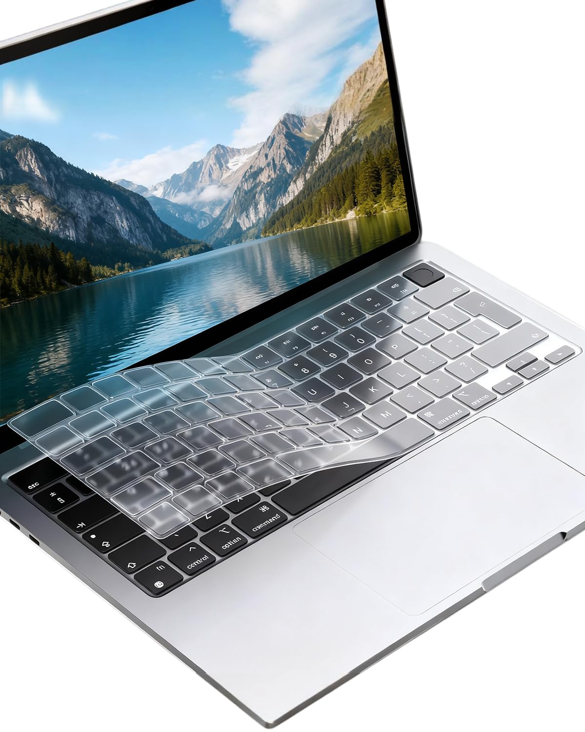 Copritastiera Ultrasottile per MacBook Air/Pro 13.6-16" M1-M4 EU Layout - TPU Chiaro | Accessori per tastiere Pellicola Protettiva Impermeabile Antipolvere,Design Ultrasottile