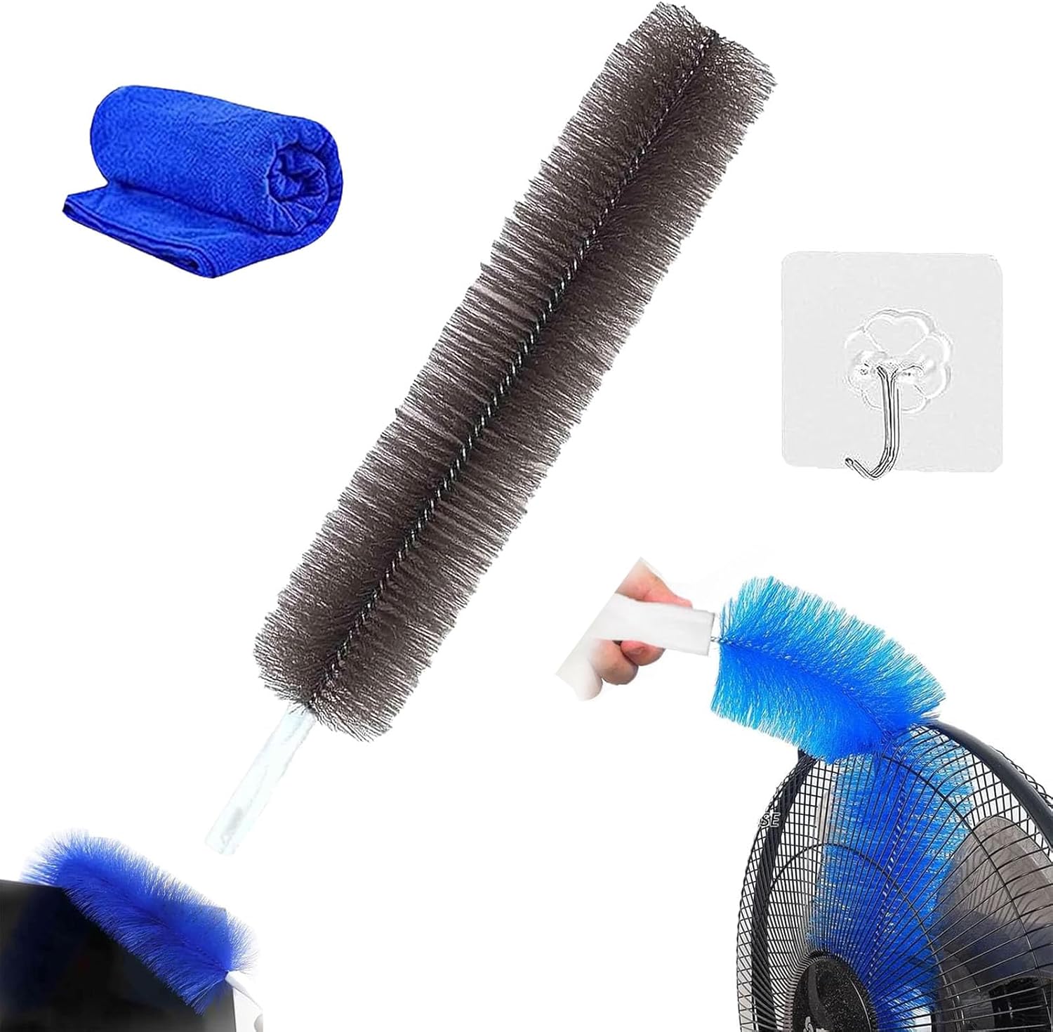 Flexible Fan Dusting Brush, Bendable Dusting Brush