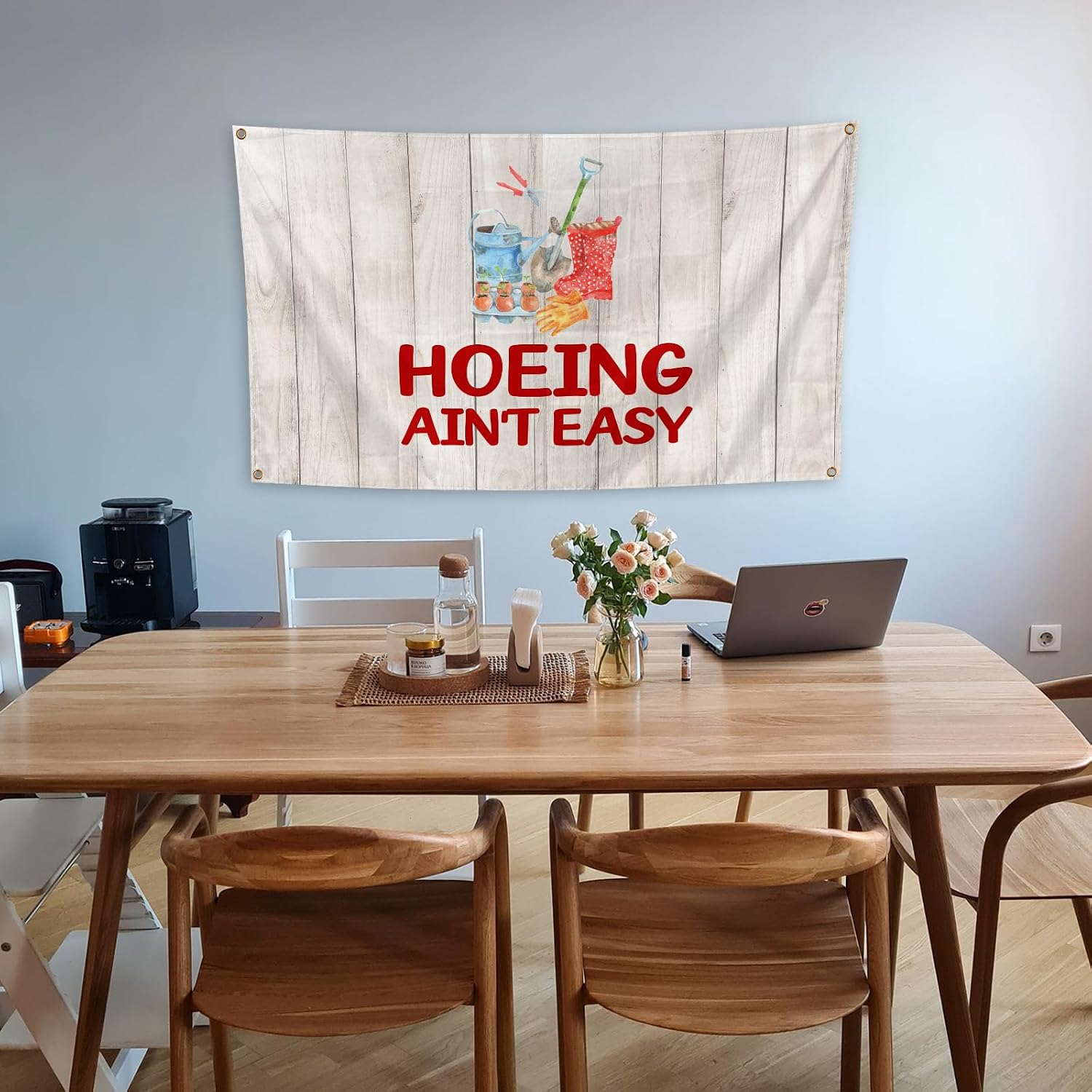 Hoeing Ain't Easy Gardening Flag 3×5 Ft Funny Horticulture Tool Flags Banner with Brass Grommets Gifts for Gardeners Plant Lovers Bedroom, College Dorm Room, Party, Yard Indoor Outdoor Decor image 4