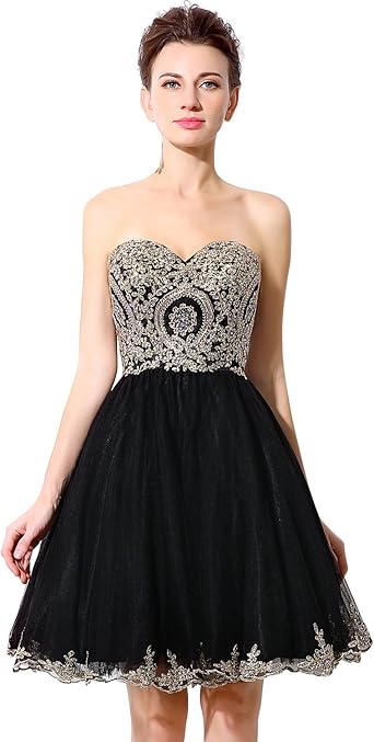 Amazon.com: Vestido de fiesta, de encaje, vestido corto para baile de  graduación Sweetheart Cominh, de la marca Belle House : Ropa, Zapatos y  Joyería