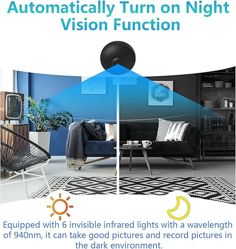 Miniatura 3 de Cámara, cámara de seguridad de video con visión nocturna y batería incorporada, tecnología inalámbrica de cámara doméstica para monitor de