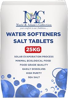 25 Kg Salt Tablets | Water Softener | Food Grade | Compatible to All Water Softner Machines Harvey’s, Kinetico, Aquasol 100% Genuine British Salt Tablet, Tablet Salt of Premium Quality (1 Bag)