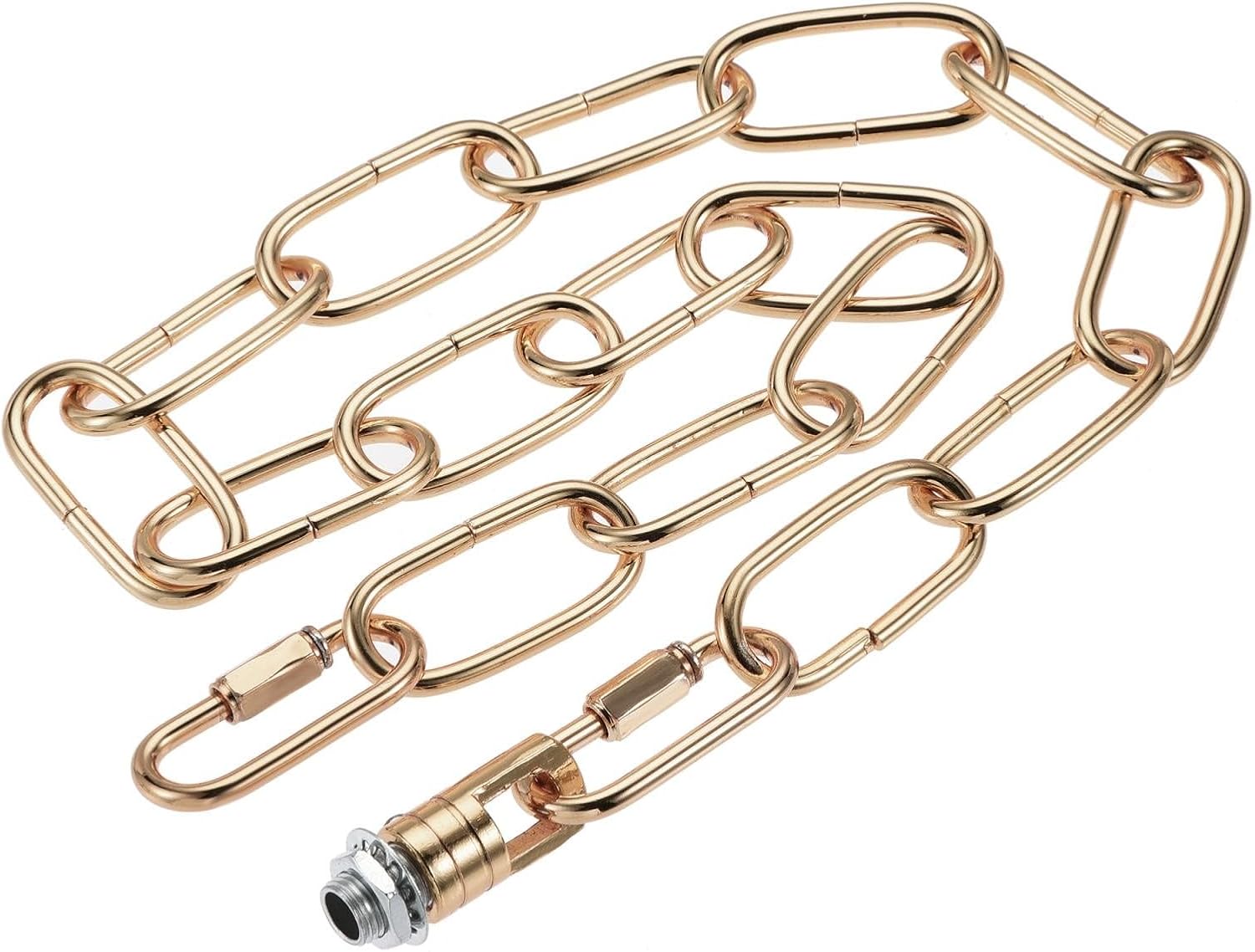 Pendant Light Fixture Chain 24" Long with Chain Connectors Hook Rings Dark Gold