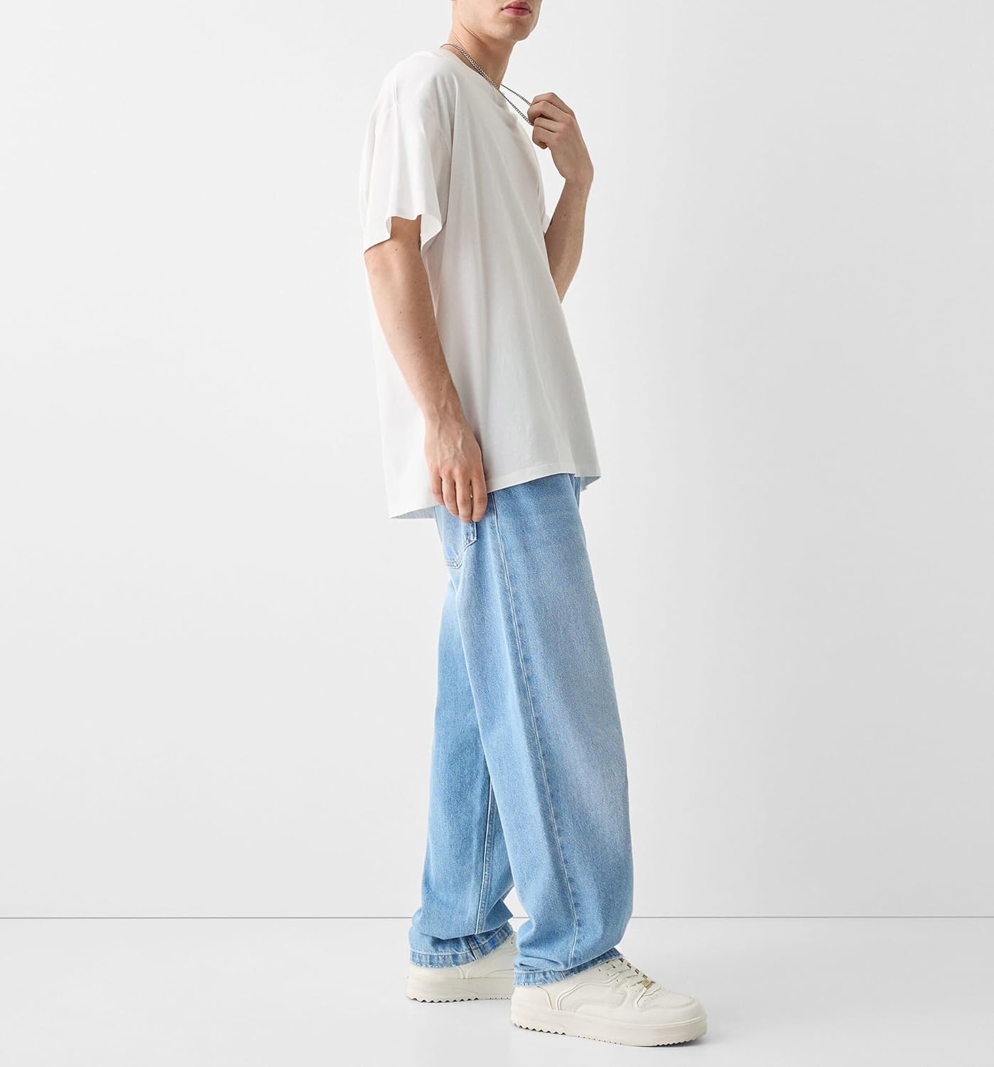 Men Y2k Skater Jeans Vintage Low Rise Baggy Straight Leg Jeans Casual Stretch Loose Fit Denim Pants Streetwear - Image 3