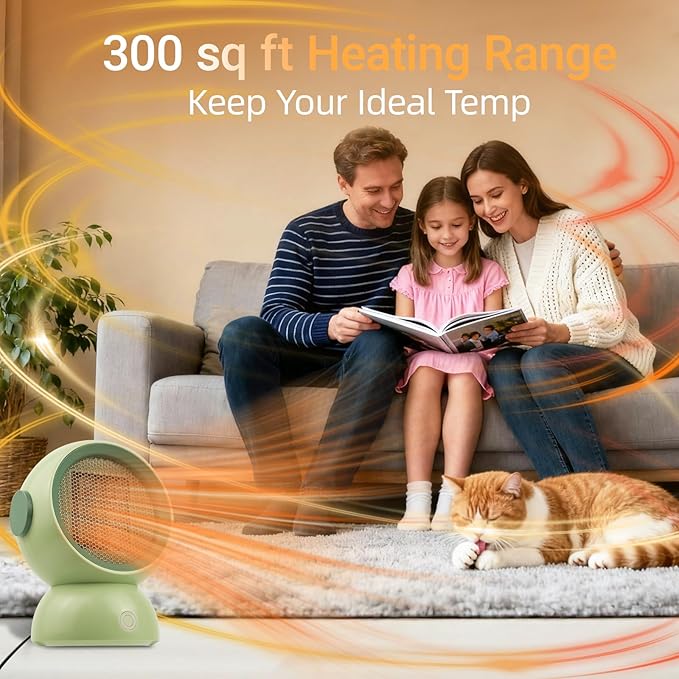 Calefactor Eléctrico Portátil Cerámico PTC 1200W 110V miniatura 7