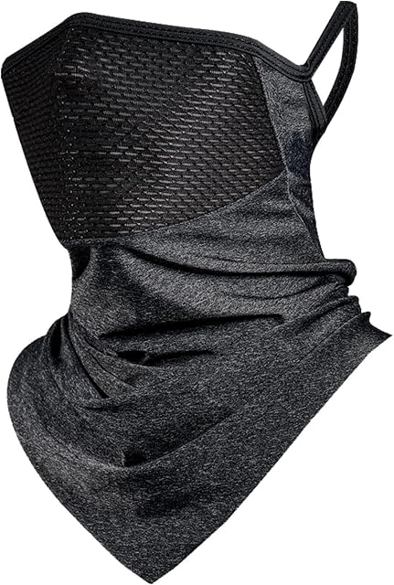 Skycase Summer Cooling Neck Gaiter Face Mask Bandana, Reflective Strip Neck Guard Face Scarf Breathable UV Cut Sweat Absorption Quick Dry Running Cycling Face Scarf Cover for Sport Outdoor Unisex