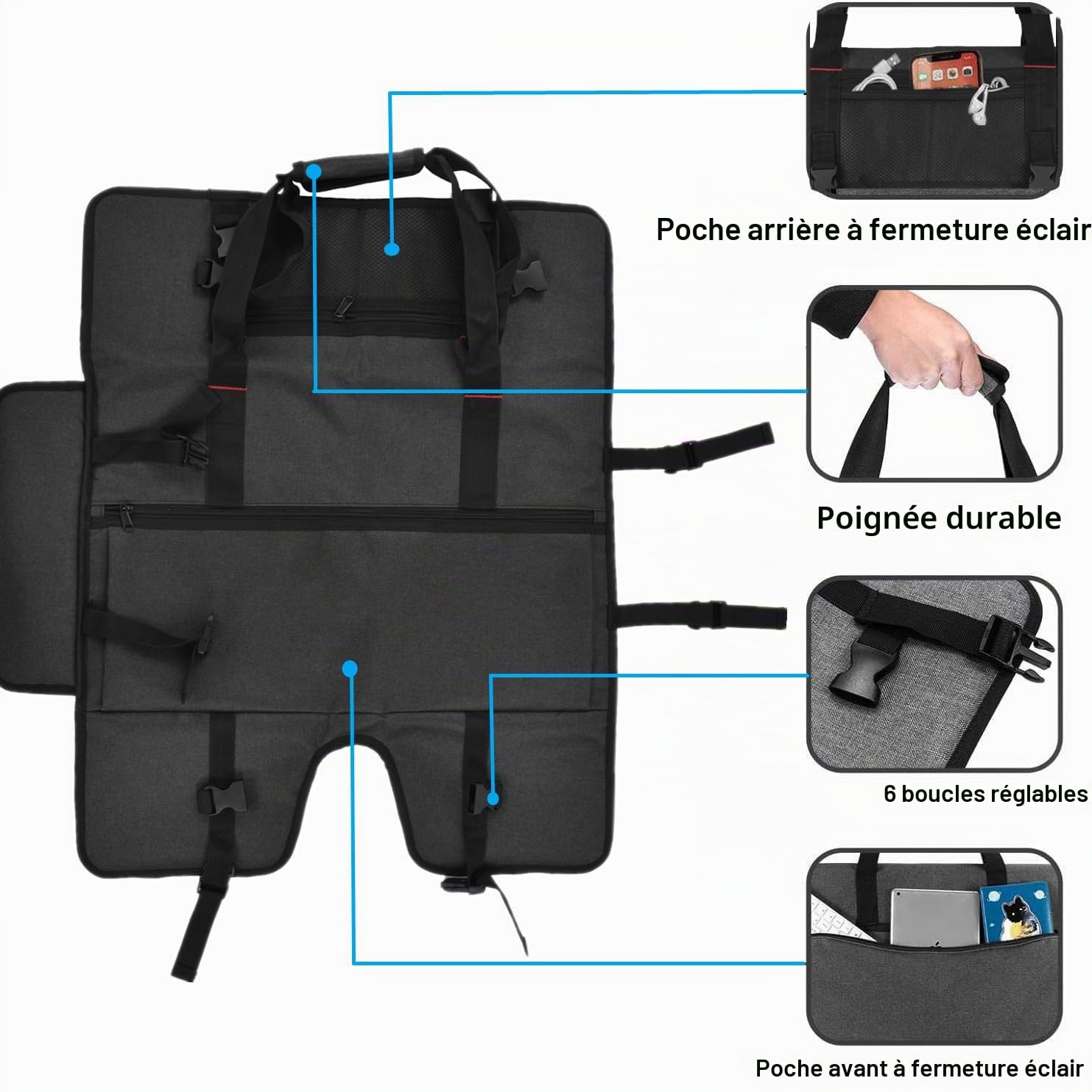 Étui de transport et protection portable pour écran d'ordinateur domestique et moniteur 61 cm, anti-poussière pour LCD