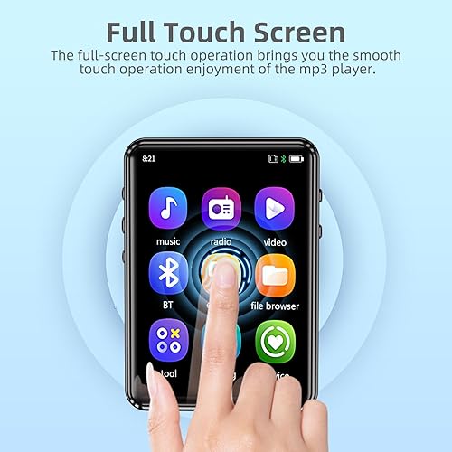 Miniatura 5 de Reproductor de MP3 con Bluetooth 5.3 - Reproductor de música portátil con altavoz, radio FM, libro electrónico, reproducción barajadarepetida