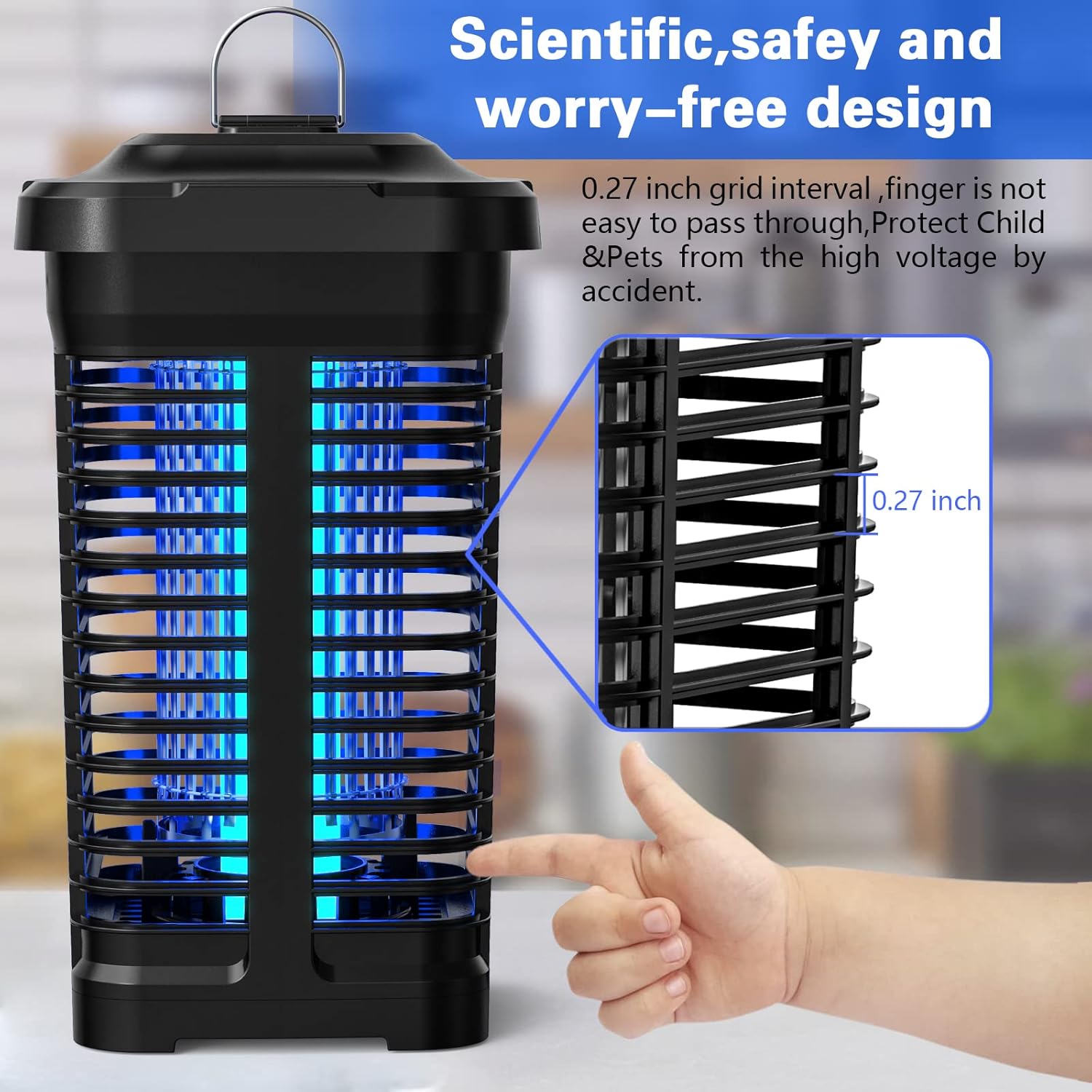 Bug Zapper,4300V 20W AoliGer Electric Outdoor Indoor Mosquito Killer Mosquito Trap Fly Zapper Insect Killer with Light Sensor, 2300 Sq.Ft Coverage
