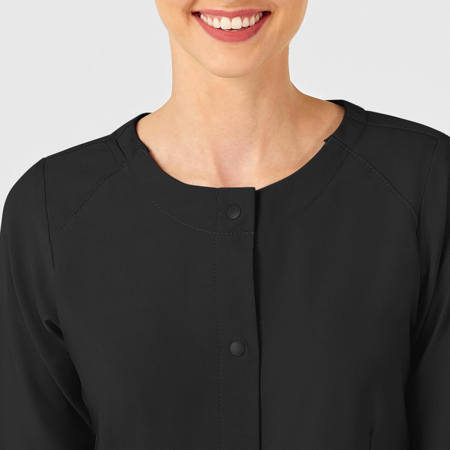 Wink W123 Women's Crew Neck Warm Up Jacket