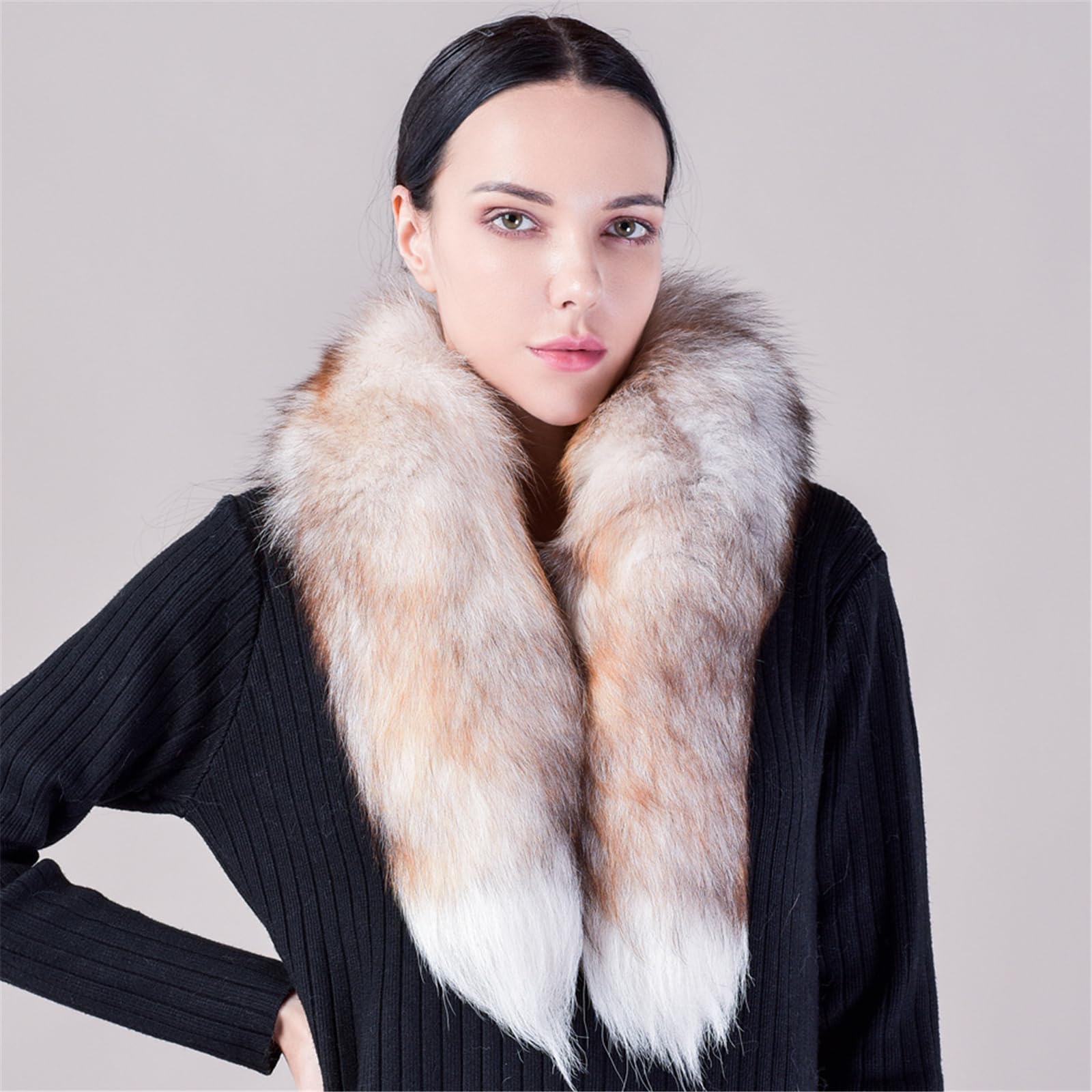 Sciarpa, spessa sciarpa per collo casual invernale caldo collo peloso sciarpa donna formale festa collo scaldacollo elegante foto puntelli scialle