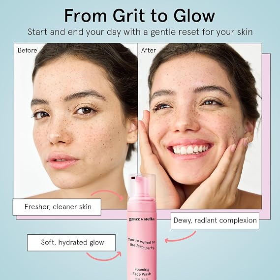 grace & stella Award Winning Travel Face Wash (60ml) Hydrating & Gentle