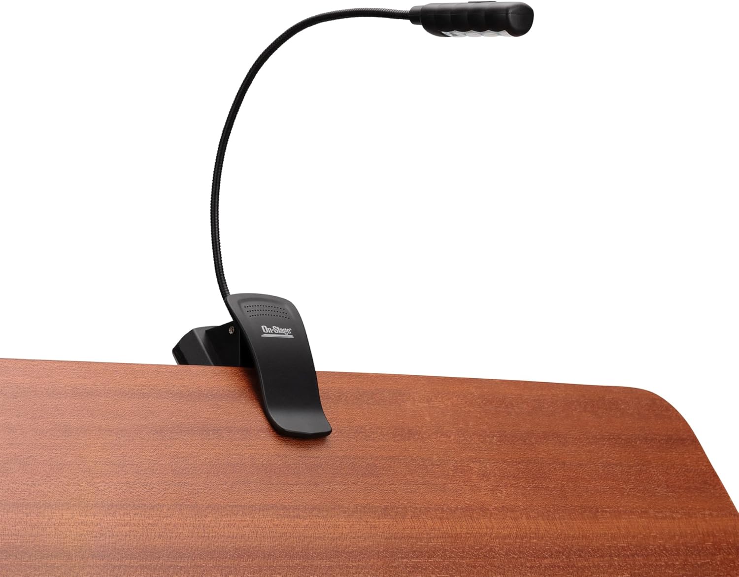 On-Stage LED2214 USB-Rechargeable Sheet Music Light (Clip-On Music-Stand Lighting, Tabletop Base, Adjustable Gooseneck, Red and White Color Modes, Portable, LED Lamp, DJ, FOH, Charging Cable, Black)