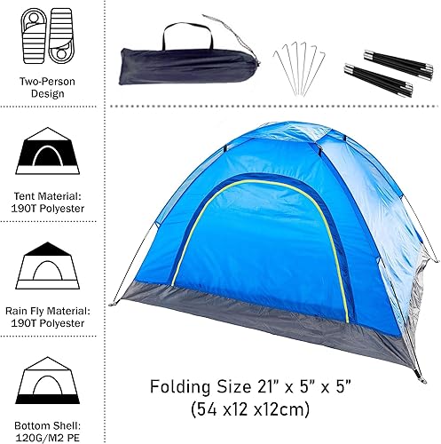 Miniatura 9 de Paquete de 10 tiendas de campaña a granel para 2 personas sin hogar, exploradores, camping, mochileros, impermeables, ligeras, fáciles de instalar