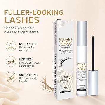Eyelash Growth Serum,Lash Growth Serum for Fuller Thicker Lashes,Clear Mascara for Eyelashes,Lash Conditioner,Eye Lash Serum Growth Nourishing Lengthening Curling Moisturising