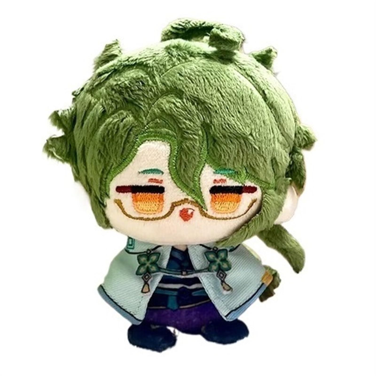 TOPLITHE Genshin Plush, 12CM Anime Plushie Toy Cute Soft Impact Stuffed Doll Keychain Carcoon Figure for Fans Gift(Baizhu)