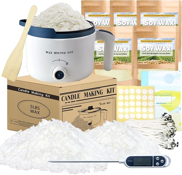 Ksedcon Candle Making Kit with Electric Wax Melter and Supplies