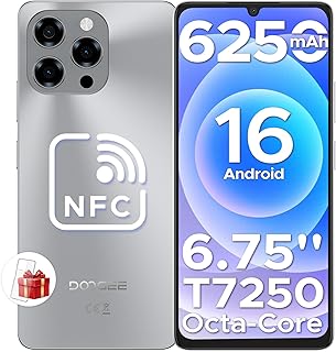 DOOGEE Note 58 Cheap Android Smartphone 16.32GB (8GB RAM)+128GB ROM/TF 2TB Mobile Phone Cheap, 6250mAh Telephone, Unisoc T…