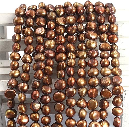 Miniatura 4 de SR BGSJ Fabricación de joyas natural de 0.276-0.315 in de forma libre barroco blanco rosa púrpura mezclado gris marrón negro cultivado de agua dulce