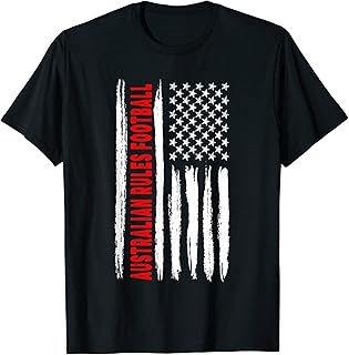 USA US American Flag Australian Rules Football T-Shirt
