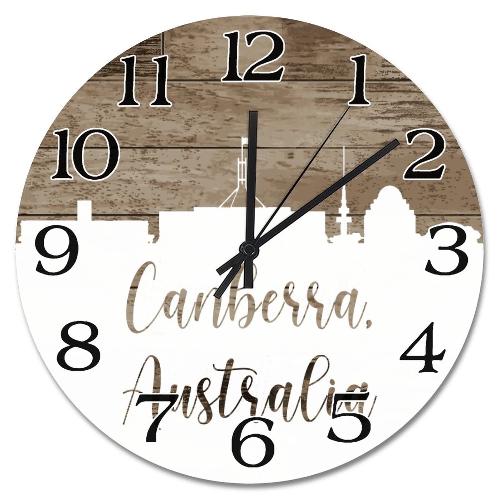 Horloge murale en bois 38 cm, le cadeau idéal pour ami à l'étranger