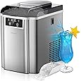 Ice Makers Countertop Nugget Ice Cubes, Portable Ice Maker, Self Cleaning Pebble Ice Machine, 33lbs/24h, Lower Noise, Small Sonic Ice Maker for Home, Kitchen, Office,Like-New