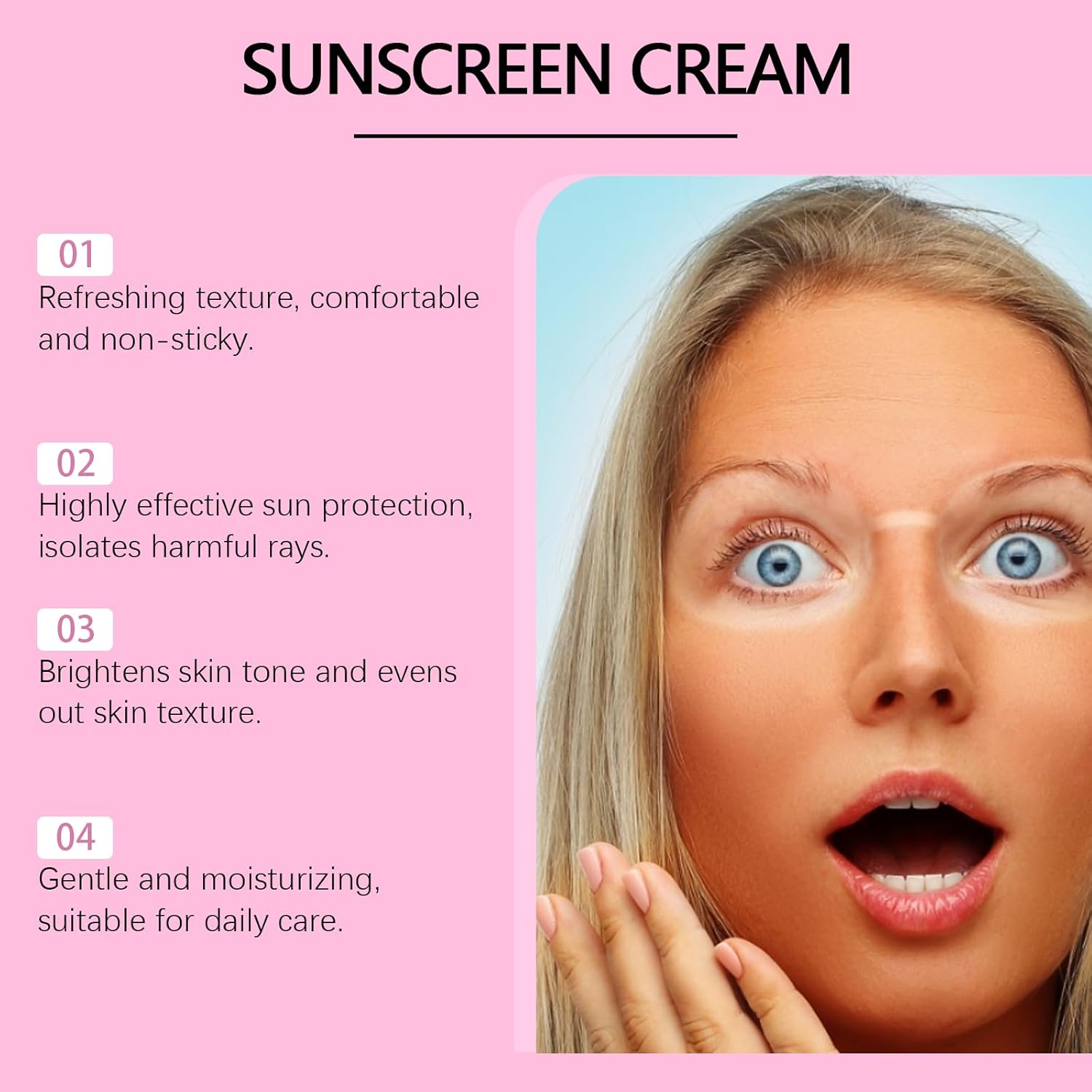 2PCS Sunscreen SPF 90, Sunscreen Lotion for Face & Body SPF 90 PA+++ Sun Screen Protector Under Makeup Cream Sweat-Proof Moisturizing Skin 2packs