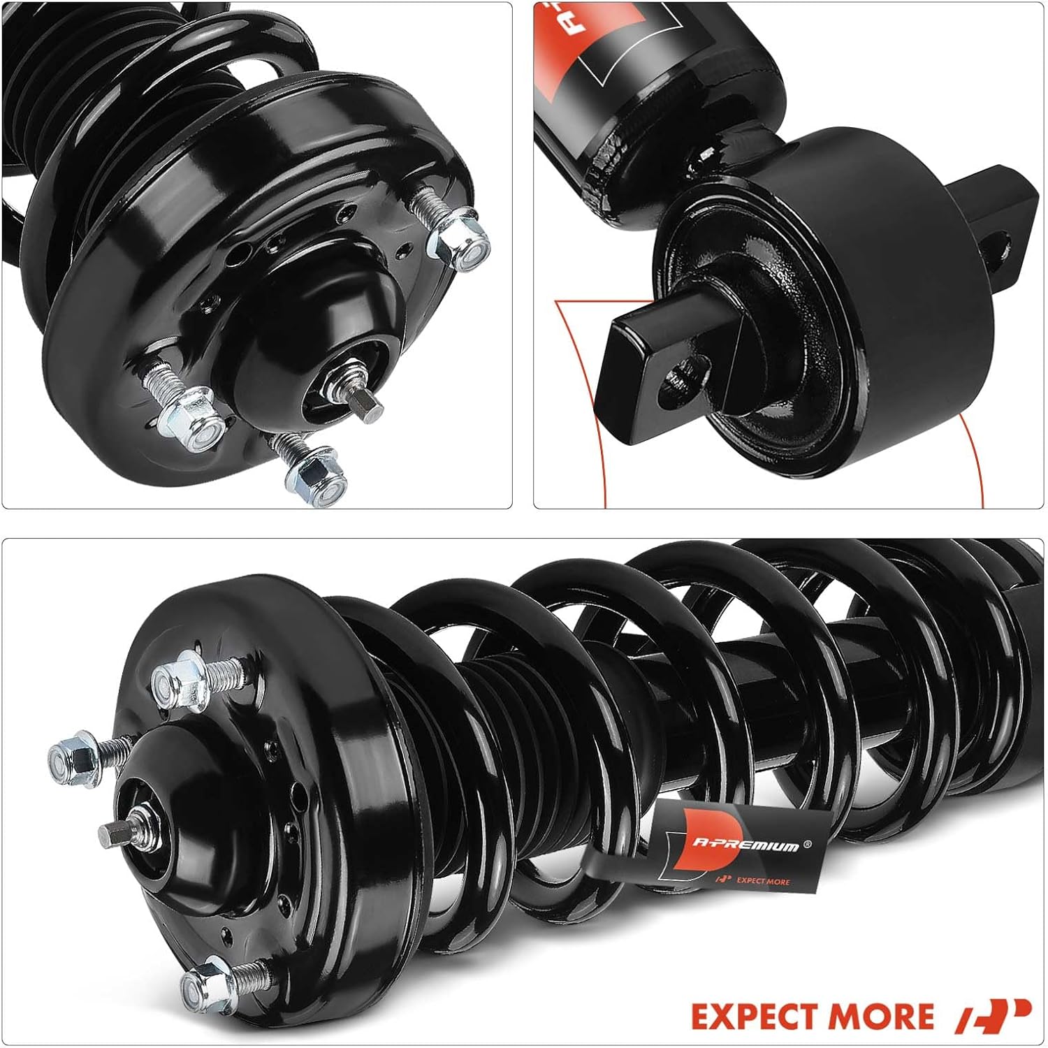 A-Premium Front Complete Strut and Coil Spring Assembly Compatible with Ford Expedition & Lincoln Navigator, 2014 2015 2016 2017, 4WD, 2-PC Set