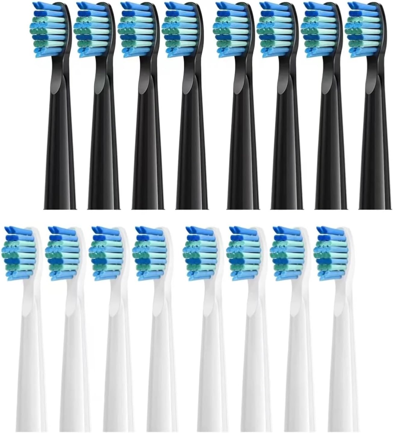 Compatible for Electric Toothbrush Replacement Brush Heads Fit D2 Models in 4 8 16 Count Packs(Black 16pcs)