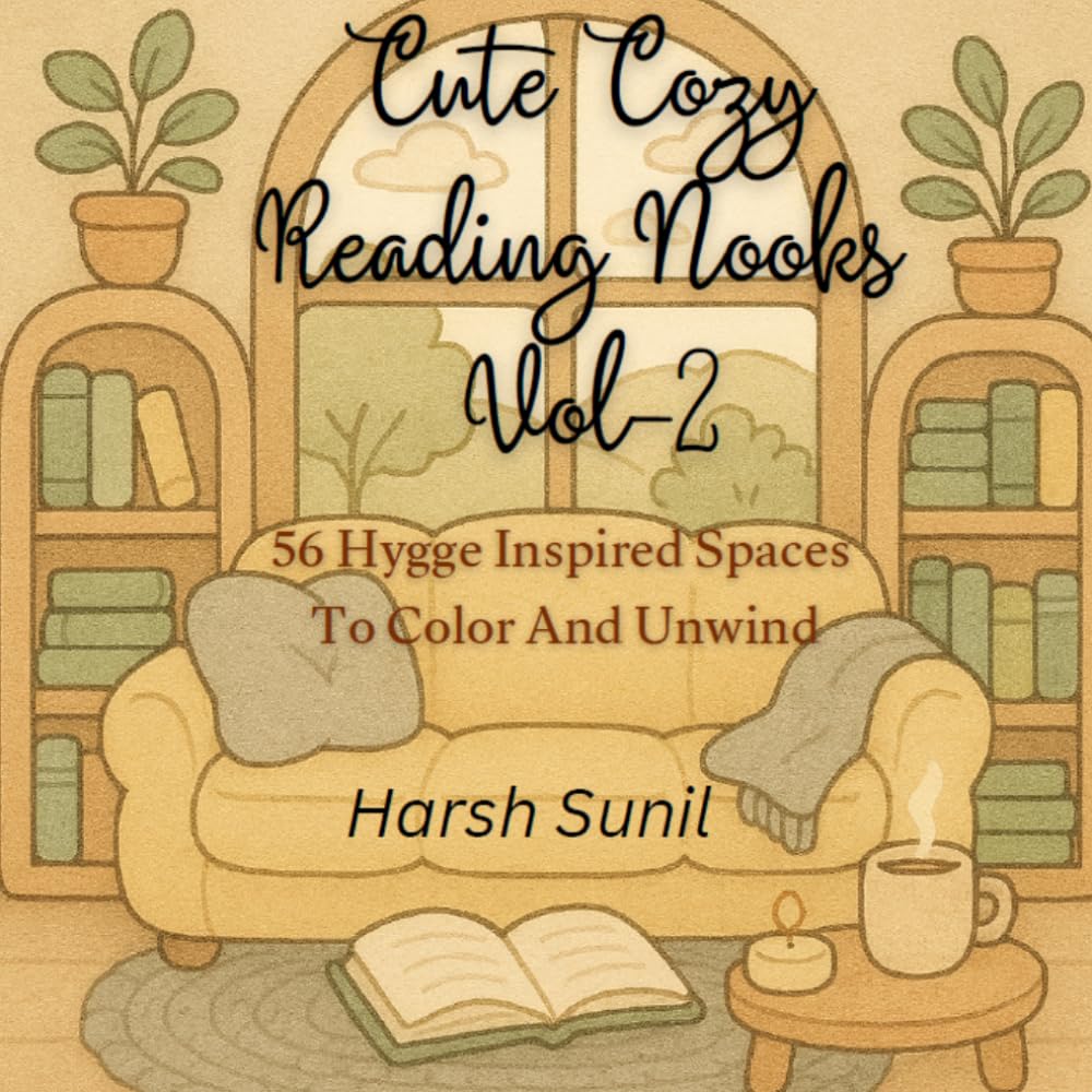 Cute Cozy Reading Nooks Vol 2: 56 Hygge Inspired Spaces To Color And Unwind