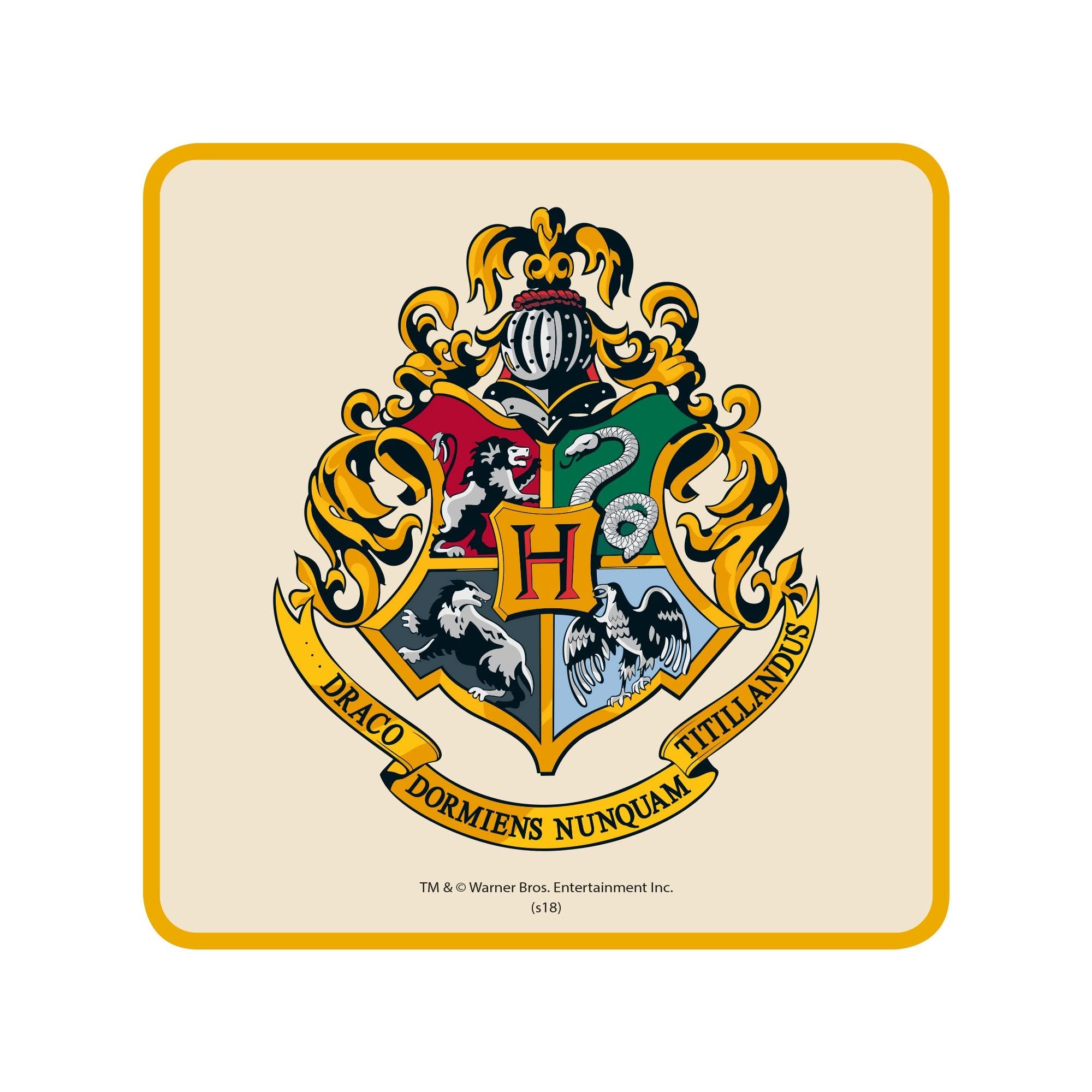 Half Moon Bay Multicolour Harry Potter Hogwarts Crest Coaster Cst1hp06