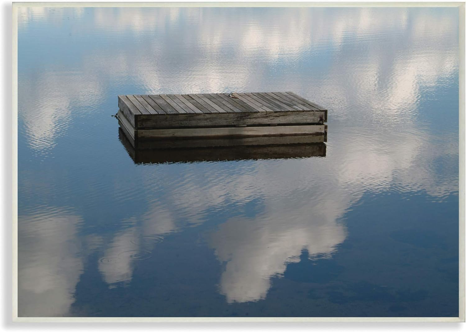 Stupell Industries Floating Dock Ocean Lake Landscape Photograph Wall Plaque, Multi-Color