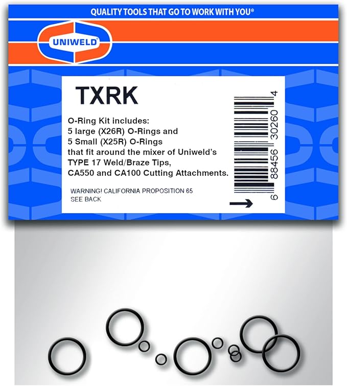 TXRK Tip ORing Repair Kit, Pkg. (5) X25r And (5) X26r Power Brazing