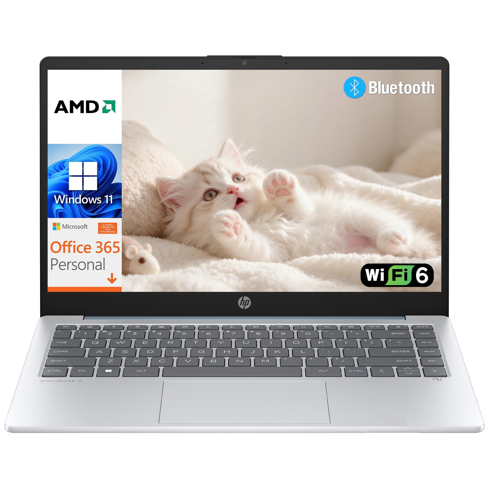 14" Laptop PC, 2026 Edition, 1 Year Office 365, AMD CPU, 256GB SSD | Wifi 6, Bluetooth, L…