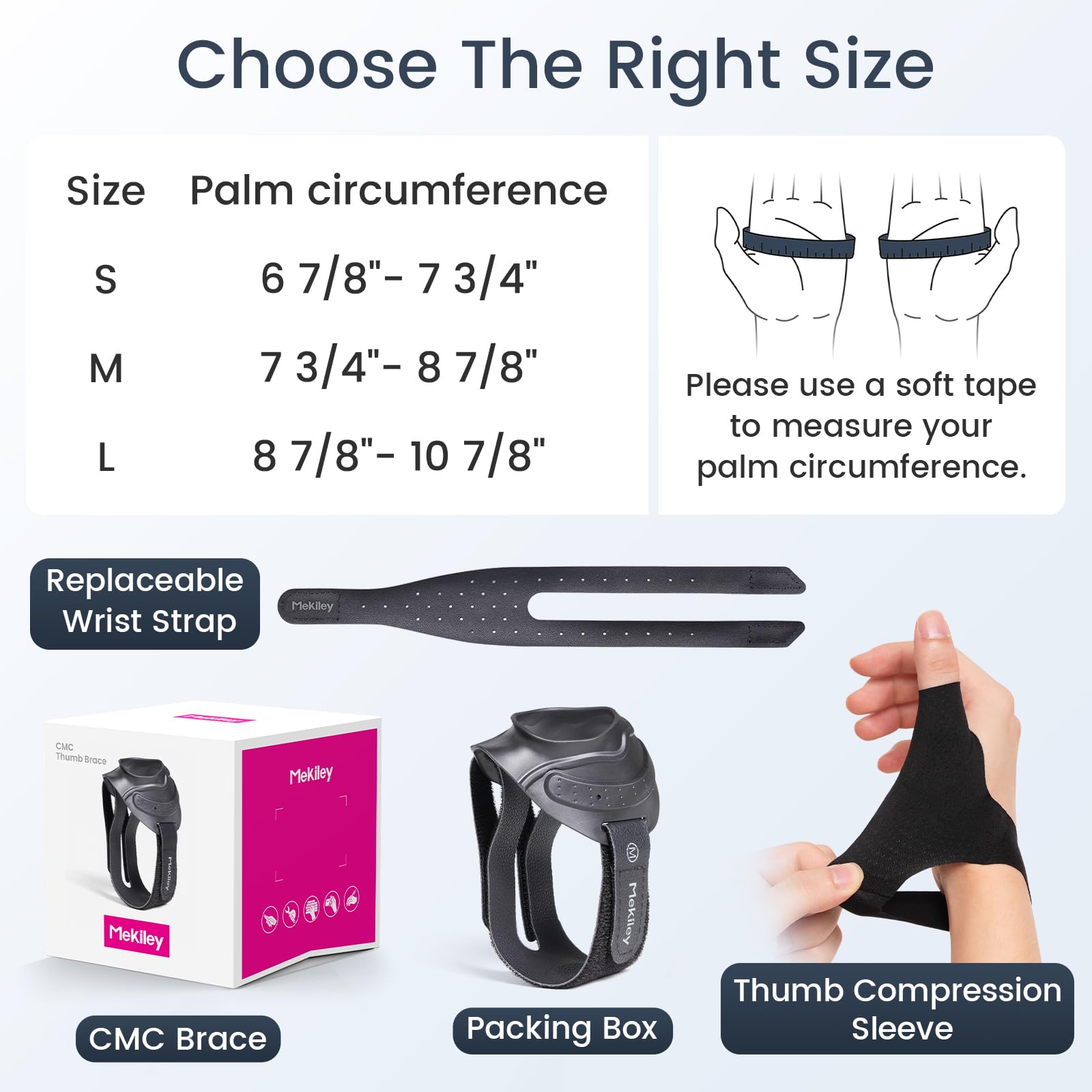 Férula De Pulgar Cmc: Con Muñequera De Soporte Firme, Férulas De Doble Densidad Que Estabilizan La Articulación Cmc Y Alivian El Dolor De Osteoartritis En Mujeres Y Hombres.