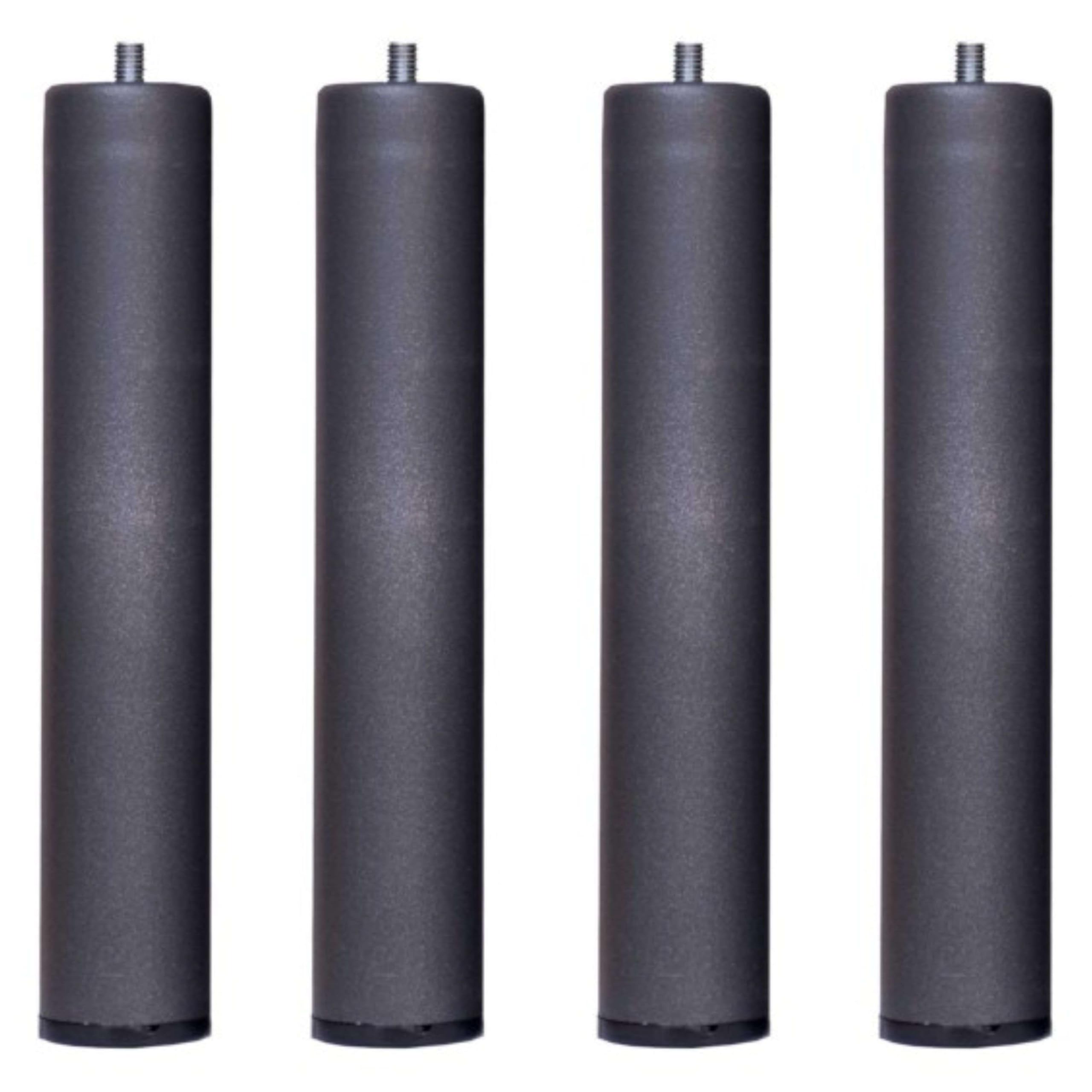 Miroytengo Pack 4 Patas 50 cm para somier o Base tapizada cilindricas Medidas Especiales Metal